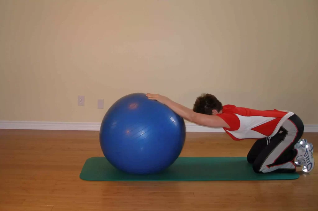 Exercise ball stretches for back